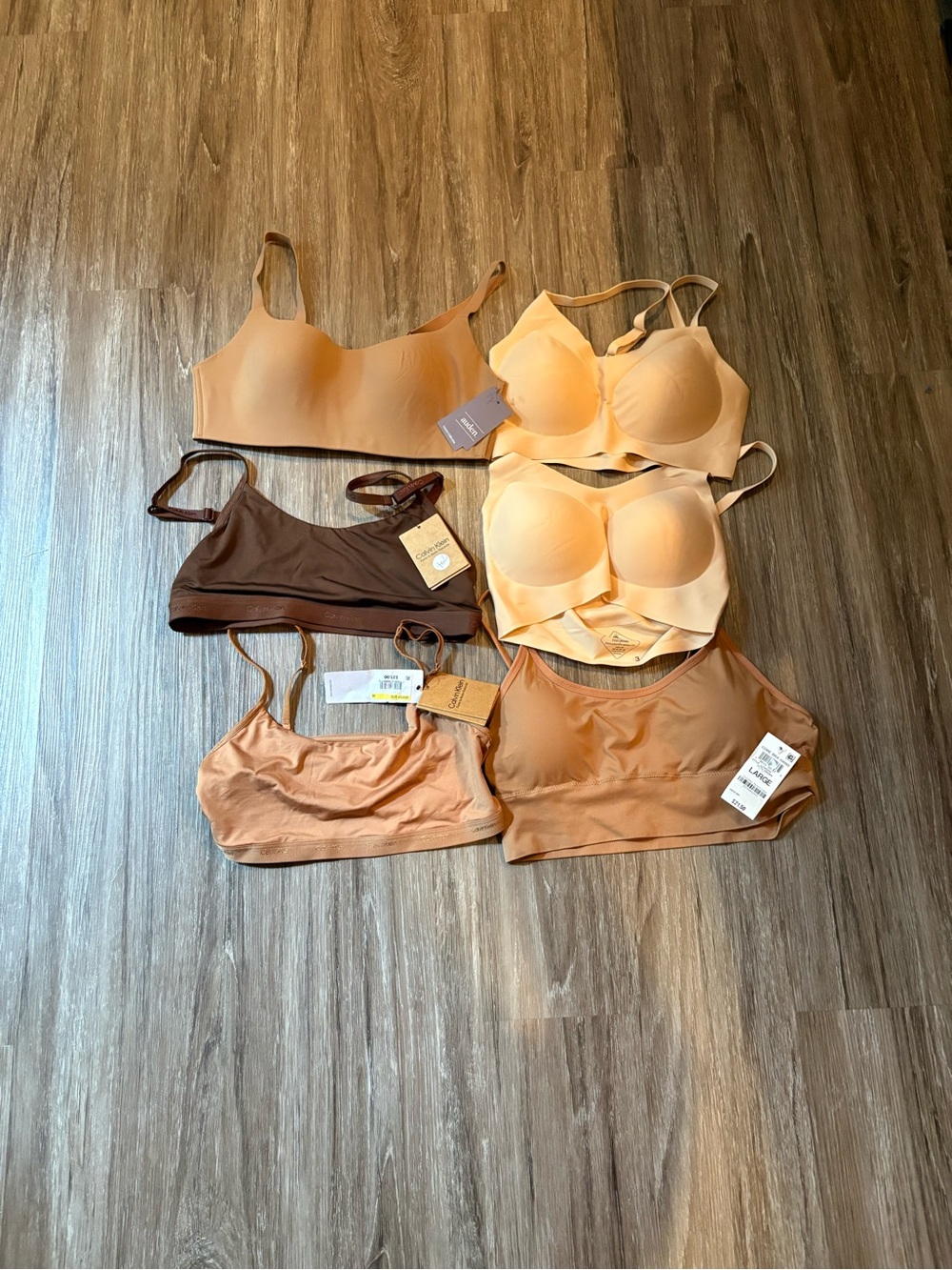 Calvin Klein Mixed Nude & Brown Seamless Everyday Bras Pack